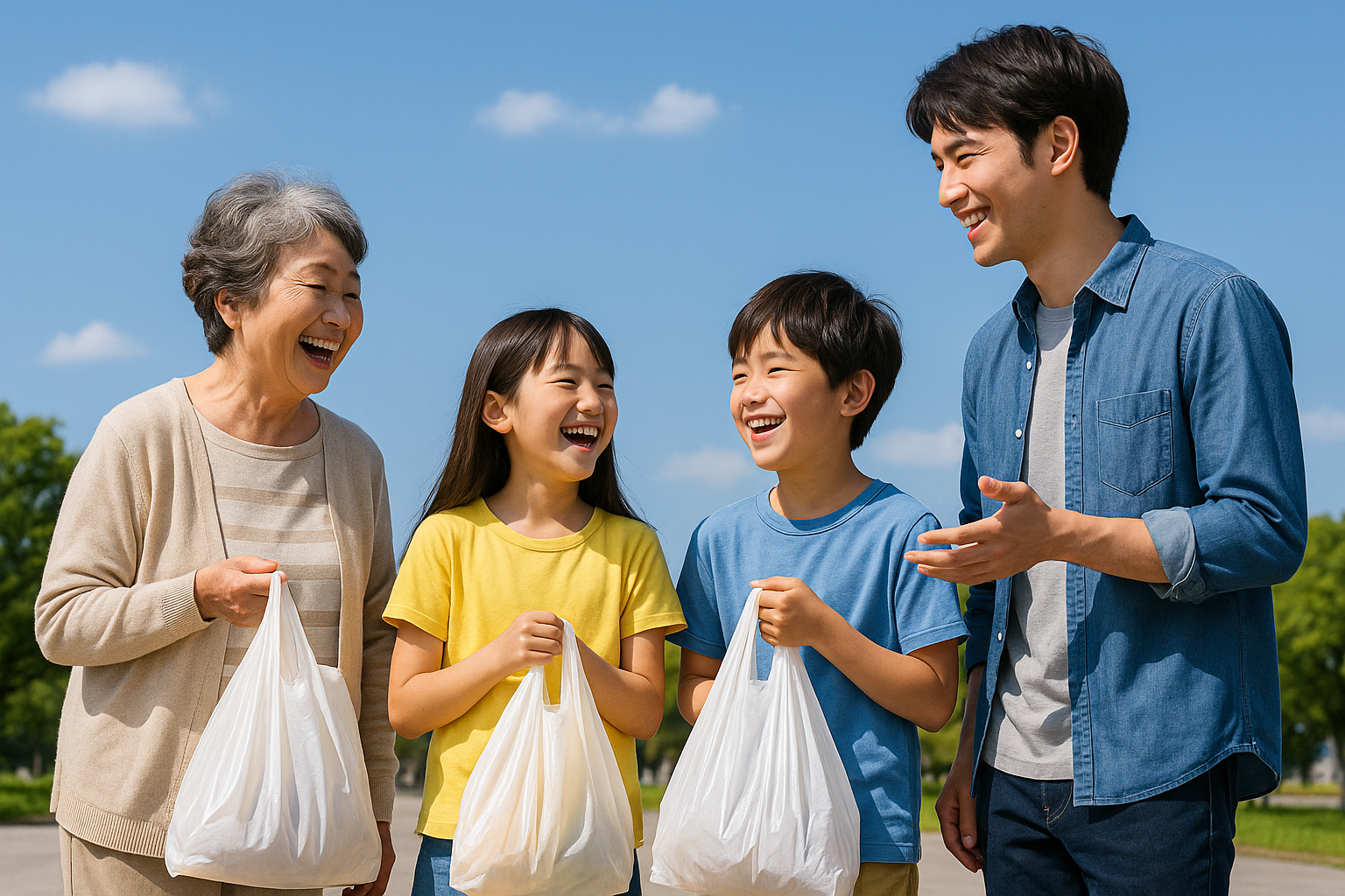 移動販売車と地域の風景